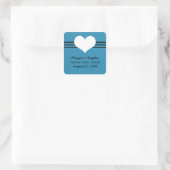 Modern hart slaat de Sticker Datum op, blauw (Tas)