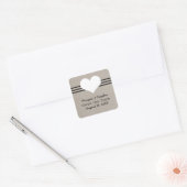 Modern hart slaat de Stickers op de datum op, beig (Envelop)