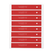 Modern Hart Stuur Liefde Minimale Rode Adres (Vel)