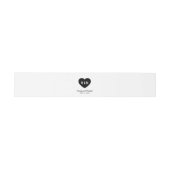 Modern Hart Trouwmonogram Uitnodigingen Wikkel (Vlak)