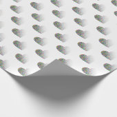 Modern hart wit patroon inpakpapier (Hoek)