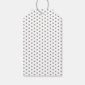Modern Hart Zwart en Wit Polka Dots Custom Cadeaulabel (Achterkant)