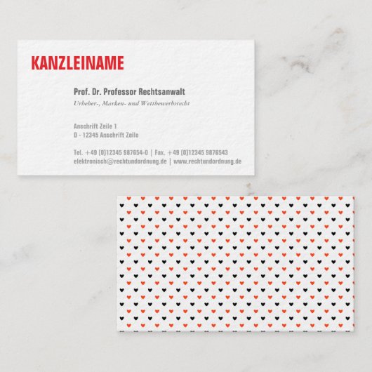 Modern, hartelijk en grappig visitekaartje (Voorkant / Achterkant)
