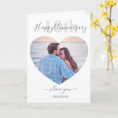 Modern | Hartfoto | Jaar van het Jubileum Kaart (Gele Bloem)