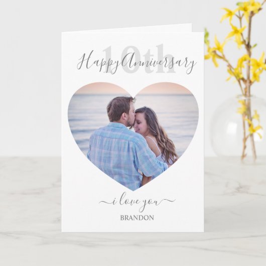 Modern | Hartfoto | Jaar van het Jubileum Kaart (Gele Bloem)