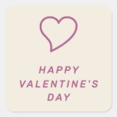 Modern Hartjes Valentijnsdag Pictogram Sticker - P (Voorkant)