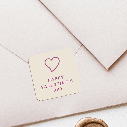 Modern Hartjesdag Hart Icoon Sticker - Paars