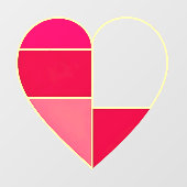 Modern hartpaneel venster sticker voor Valentijnsd (Vel)