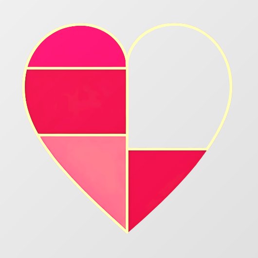 Modern hartpaneel venster sticker voor Valentijnsd (Vel)