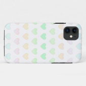 Modern hartpatroon in pastelkleuren op wit Case-Mate iPhone case (Achterkant (horizontaal))