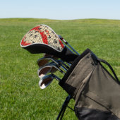 Modern Hartpatroon met Script Achtergrond (10) Golfheadcover (Insitu)