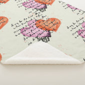 Modern Hartpatroon met Script Achtergrond (12) Sherpa Deken (3/4)
