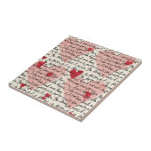 Modern Hartpatroon met Script Achtergrond (14) Tegeltje (Zijkant)