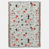Modern Hartpatroon met Script Achtergrond (16) Deken (Voorkant Verticaal)