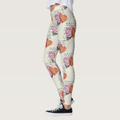 Modern Hartpatroon met Script Achtergrond (16) Leggings (Links)