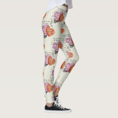 Modern Hartpatroon met Script Achtergrond (16) Leggings (Rechts)