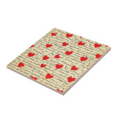 Modern Hartpatroon met Script Achtergrond (17) Tegeltje (Zijkant)