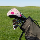Modern Hartpatroon met Script Achtergrond (18) Golfheadcover (Insitu)