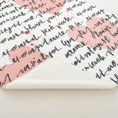Modern Hartpatroon met Script Achtergrond (19) Sherpa Deken (3/4)