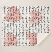 Modern Hartpatroon met Script Achtergrond (19) Sherpa Deken (Voorkant (horizontaal))