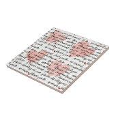 Modern Hartpatroon met Script Achtergrond (19) Tegeltje (Zijkant)
