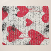Modern Hartpatroon met Script Achtergrond (1) Sherpa Deken (Voorkant (horizontaal))