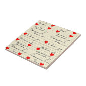 Modern Hartpatroon met Script Achtergrond (21) Tegeltje (Zijkant)