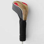 Modern Hartpatroon met Script Achtergrond (3) Golfheadcover (Schuin)