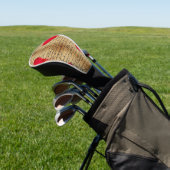 Modern Hartpatroon met Script Achtergrond (3) Golfheadcover (Insitu)