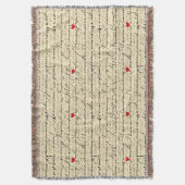Modern Hartpatroon met Script Achtergrond (4) Deken (Voorkant Verticaal)