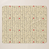 Modern Hartpatroon met Script Achtergrond (4) Sherpa Deken (Voorkant (horizontaal))