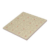 Modern Hartpatroon met Script Achtergrond (4) Tegeltje (Zijkant)