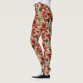 Modern Hartpatroon met Script Achtergrond (7) Leggings (Links)