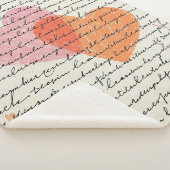 Modern Hartpatroon met Script Achtergrond (8) Sherpa Deken (3/4)