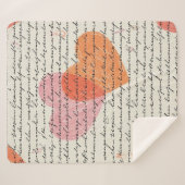 Modern Hartpatroon met Script Achtergrond (8) Sherpa Deken (Voorkant (horizontaal))