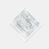 Modern Hartschrift Winter Bruiloft Servet (Hoek)