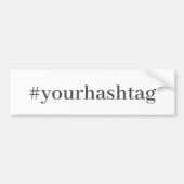 Modern Hashtag Bumpersticker (Voorkant)