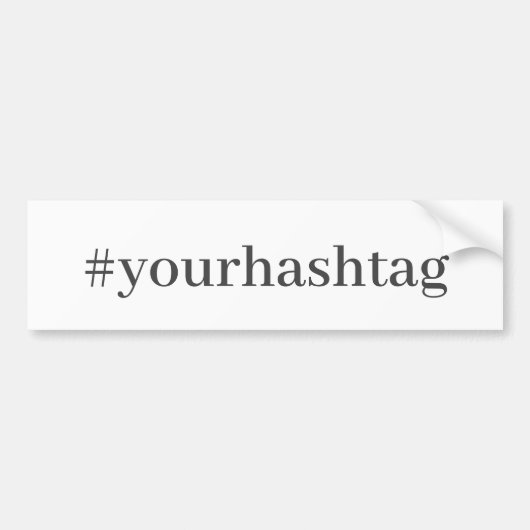 Modern Hashtag Bumpersticker (Voorkant)