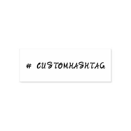 Modern Hashtag | Minimal Stylish Custom Design Zelfinktende Stempel (Design)