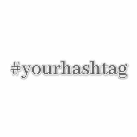 Modern Hashtag Sticker (Voorkant)