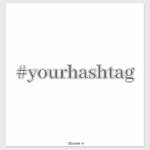 Modern Hashtag Sticker