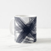 ✨ Modern Hatching Line Pattern Print ✨ Koffiemok (Voorkant links)