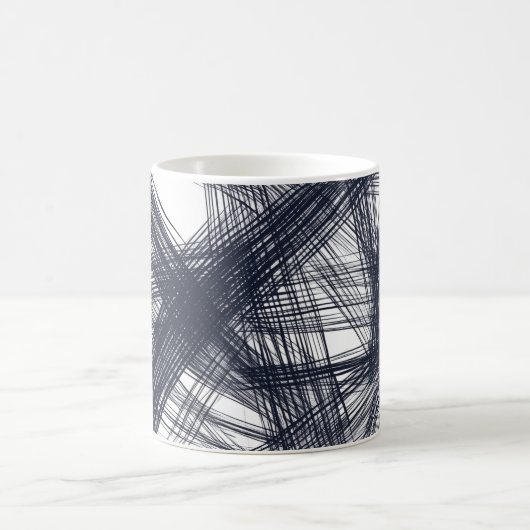 ✨ Modern Hatching Line Pattern Print ✨ Koffiemok (Center)