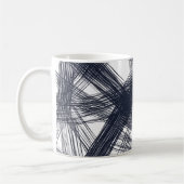 ✨ Modern Hatching Line Pattern Print ✨ Koffiemok (Links)