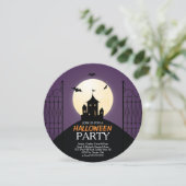 Modern Haunted House Halloween Party Uitnodiging (Staand voorkant)