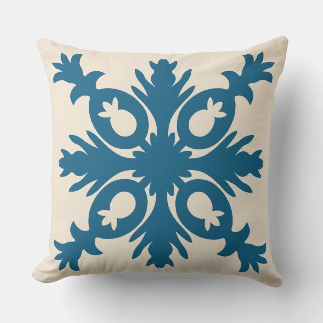 MODERN HAWAÏAN QUILT PILLOW-ananas Kussen (Voorkant)