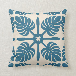 MODERN HAWAÏAN QUILT PILLOW- Monstera Kussen
