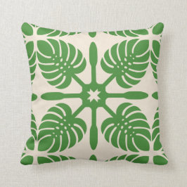 MODERN HAWAÏAN QUILT PILLOW- Monstera Kussen