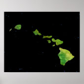 Modern Hawaiian Island Chain Poster (Voorkant)