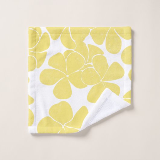 Modern Hawaiian Print model Plumerias Bad Handdoek (Wasdoekje)